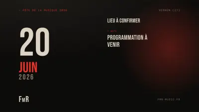 FmR pour la Fête de la Musique 2026 à Vernon (27)