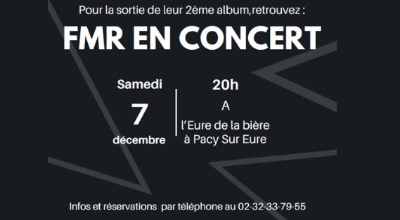 Concert FmR, samedi 7 décembre 2024 à Pacy-sur-Eure (27)