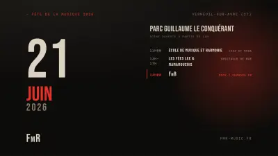FmR pour la Fête de la Musique 2026 à Verneuil-sur-Avre (27)